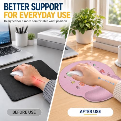 3 Piece Wrist Rest Mouse Pad Set with Keyboard Support Office Humor Quote