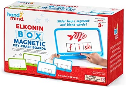 hand2mind Elkonin Boxes Magnetic Dry Erase Boards Set, Set of 8