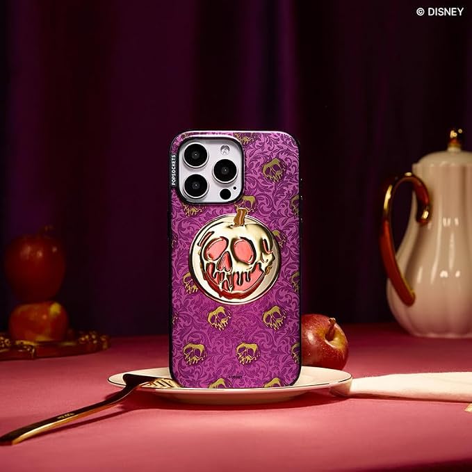 PopSockets Phone Grip for MagSafe, Magnetic Holder- Poison Apple | Removable, For Kindle / Android / iPhone, With Magnet, Disney, Mickey Mouse, Minnie, Enamel, Designs