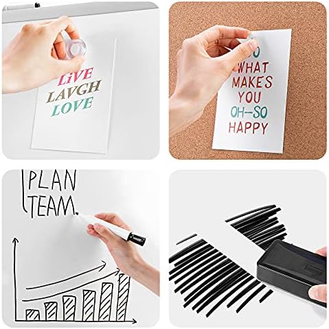 Amazon Basics Magnetic Dry Erase Whiteboard & Cork Board Combo, Wall Mounted for Home, Office and Classroom, Aluminum Frame, 36" x 24", White/Yellow