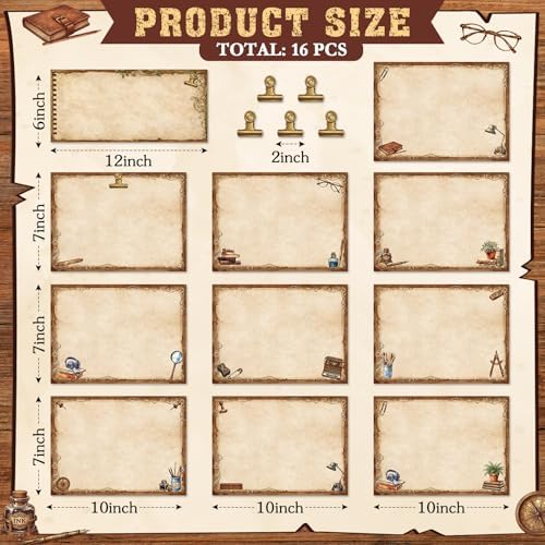 16 Pcs Magnetic Write Wipe Organization Chart Classroom Dry Erase Labels Learning Objectives Board for Whiteboard Goals Targets Classroom Teaching Supplies (Retro)