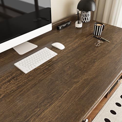 WESTICK Glossy Wood Contact Paper for Countertops Vintage Brown Wood Peel and Stick Wallpaper Waterproof Countertop Contact Paper for Kitchen Table Top Desk Cabinets 15.8" x 196"