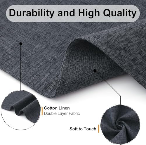 Homaxy Cloths Placemats for Dining Table Set of 8, 13" x 19", Charcoal Gray