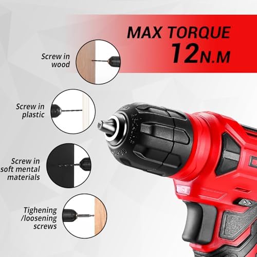 DEKOPRO Drill Set: 8V Cordless Drill, Home Tool Kit with 126 Piece Set