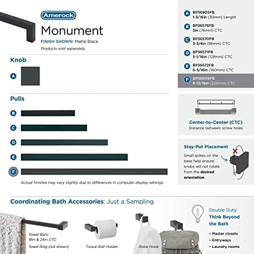 Amerock 8-13/16" Monument Matte Black Drawer Pull