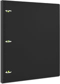 INFUN 1 Inch Telescoping 3 Ring Binder- 1 PCS-Black, Portable Plastic Binder with Telescoping Spine, 3 Ring Binder with Foldable Front Cover Holds 8.5" x 11" Paper for School,Office and Homes