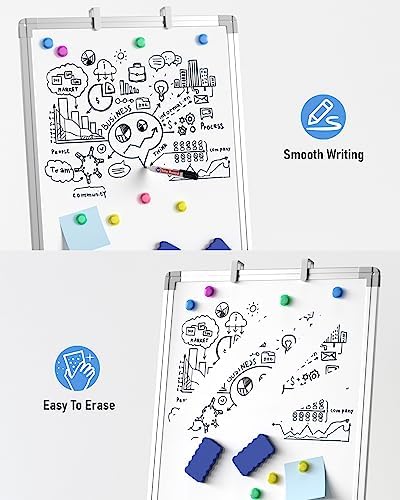 Nicpro Easel Whiteboard with Stand Board 36 x 24'' Magnetic Dry Erase