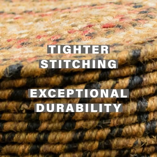 Homespice Russet Jute Braided Stair Treads, Oval 8x28 Set of 13