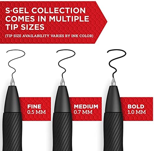 Sharpie S-Gel Pens, Fine Point (0.5mm), Blue Gel Ink, For Home, Office, School (Pack of 24)