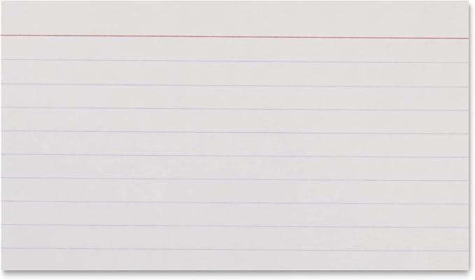 Amazon Basics Heavy Weight Ruled Index Cards for Studying and Note Taking, White, 3" x 5", 300 Count (Pack of 3)