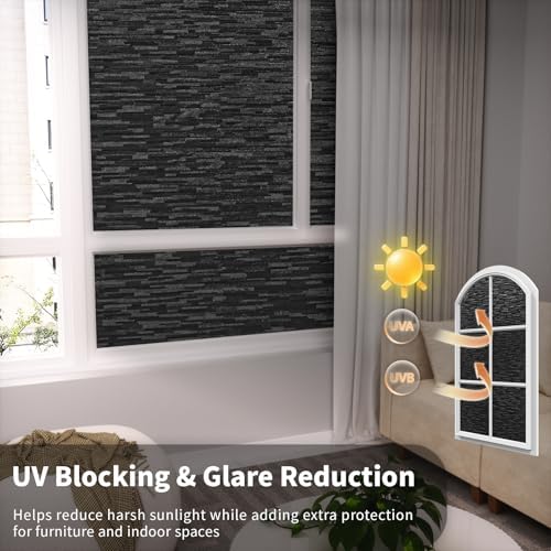 GTJ Blackout Window Privacy Film, Static Cling No Glue, 17.5 x 157.5 in
