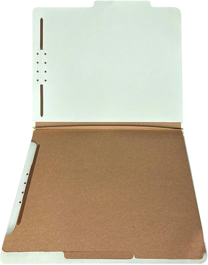 Amazon Basics Sturdy Pressboard Classification File Folders with Fasteners, Dividers, 2" Expansion for Documents Organization, 11.97 x 10.55 inch, Green, 20-Pack
