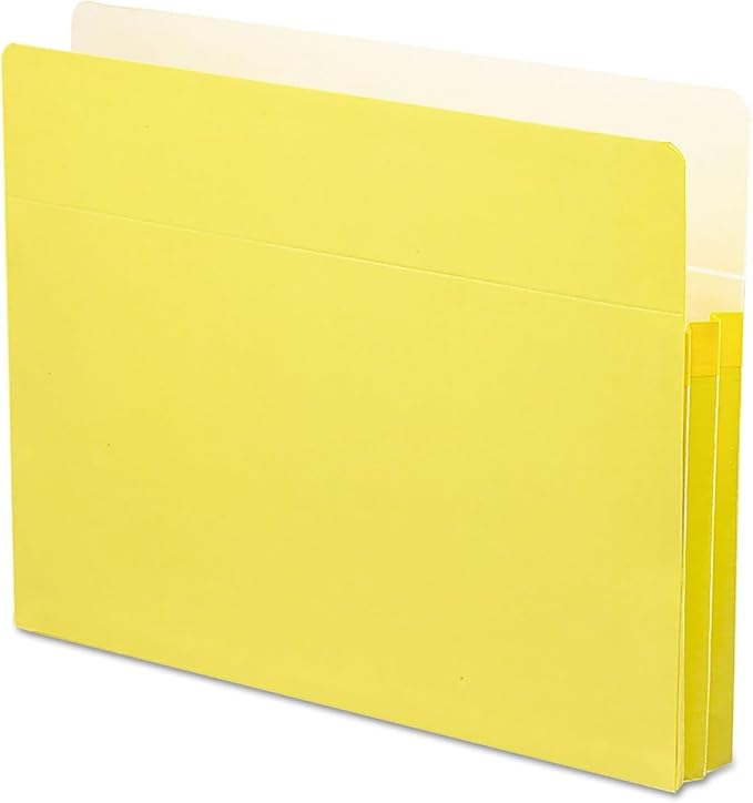 Smead File Pocket, Straight-Cut Tab, 1-3/4" Expansion, Letter Size, Yellow, 25 per Box (73223)