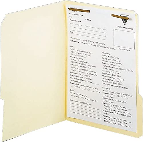 Pendaflex Manila Fastener Folders, Letter Size, 1 Fastener, 1/3 Cut, 50/BX (FM210)