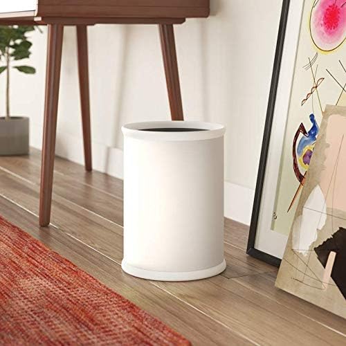 Kraftware Fun Colors Oval Wastebasket, 14”, White