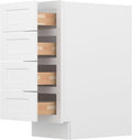 Furinno Shaker Drawer Base Kitchen Cabinet with 4-Drawers, Ready to Assemble, 24 D x 15 W x 34.5 H, White