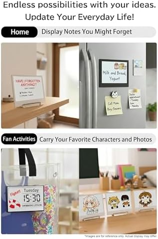 [Santek] EZ Sign NFC E-Paper Display – No Battery, Ultra-Thin 0.13”, Rewritable 4-Color Digital Display, App-Controlled (iOS/Android/PC), IP65 (White, 4.2 inch)