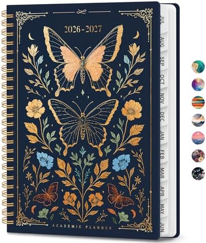 Planner 2026-2027, Weekly & Monthly Academic Calendar, Jul 2026 – Jun 2027
