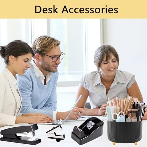 Office Supplies,Desk Accessories,Desk Organizer,Stapler,Tape Dispenser,Folding Phone Holder,Scissors,Notebook,Staple Remover,Staples,Clear Tape,Sticky Notes,Paper Clips,Bookmark,Pen,Pen pals Ect.27pcs