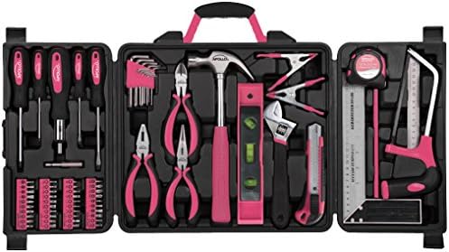 Apollo Tools 71 Piece Complete Household Tool Set, Pink DT0204P