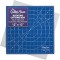 The Quilted Bear 12" x 12" Rotating Self-Healing Cutting Mat, Blue
