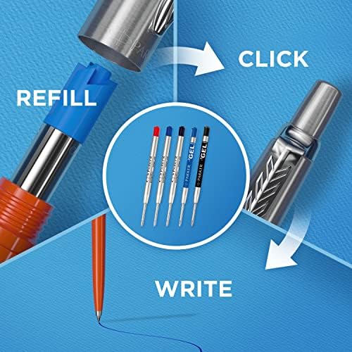 Parker Jotter XL Ballpoint Pen, Monochrome Matte Black, Medium Point, Blue Ink, Gift Box - Smooth Writing, Signature Design, Stationary, Desk Essentials