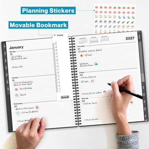 Dunwell 2026-2027 Planner 8.5x11, Weekly Monthly Academic Calendar