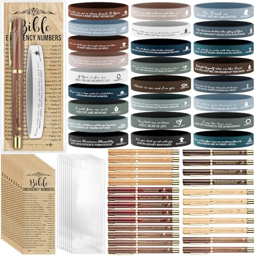 Feifeiya 25 Sets Christian Gifts for Grandparents Day Bible Verse Pen Kit