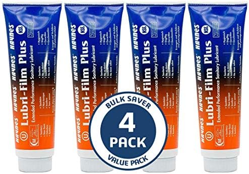Haynes Lubri-Film Plus Food Grade Grease, O-Ring Lubricant, Food Safe Machine Lubricant, 4 Ounce Tube, Pack of 4 Tubes