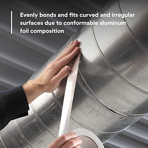 3M Aluminum Foil Tape 3380, Silver, 48 mm x 45 m, 3.25 mil, 1 Roll