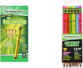 Ticonderoga® Tri-Write Beginners' Pencils With Erasers, #2 Soft, Yellow Barrel, Pack Of 36 & My First Tri-Write Wood-Cased Pencils, Neon Colors, 12 Count (X13012)