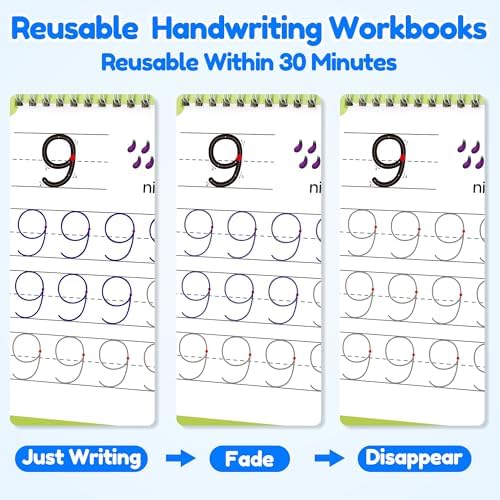 Magic Grooved Writing Practice for Kids 3-8, Grooved Handwriting Workbook