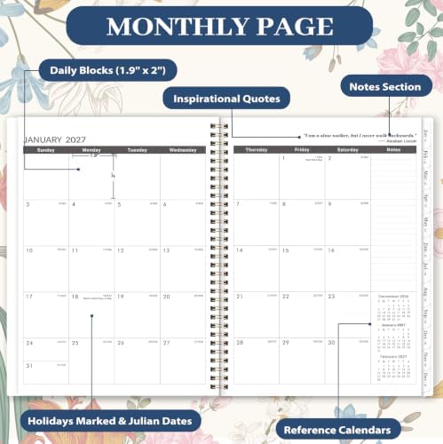 2027-2031 Monthly Planner - 5 Year Planner 2027-2031, Jan 2027 - Dec 2031