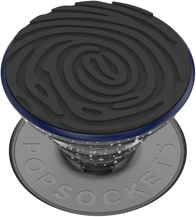 PopSockets Adhesive Phone Grip, Holder- Imprint Black | Secure Comfortable Hold, Anti-Drop, Kickstand, Black, Electronic Accessories, For iPad/Kindle/iPhone/Android