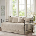 Madison Park Coastal Damask Quilted Daybed Cover Set, 6PC, 39"x75"