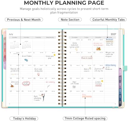 RETTACY 2027 Planner, Weekly and Monthly, Large Size (8.5" x 11")