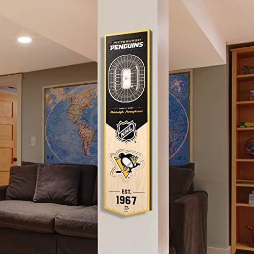 YouTheFan NHL Pittsburgh Penguins 3D 8 x 32 Stadium Banner