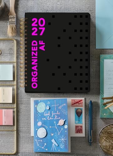 High Note 2027 Planner, 17-Month Weekly & Monthly Hardcover Planner: August 2026 to December 2027, 9" x 10", Organized AF with Notes, Lists & Reference Pages + Sticker Sheet