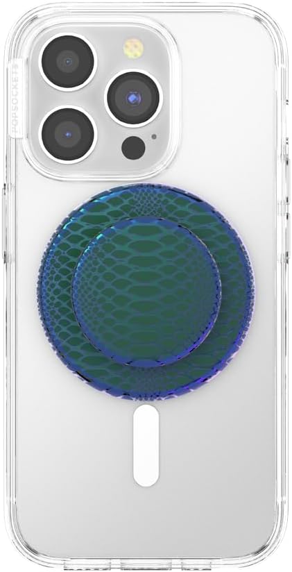 PopSockets Phone Grip for MagSafe, Magnetic Holder- Scales | Removable, For Kindle / Android / iPhone, With Magnet, Green, Teal, Turquoise, Men, Boys