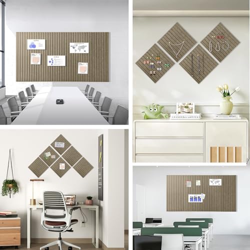 Large Felt Bulletin Board 48" x 24", Light Brown