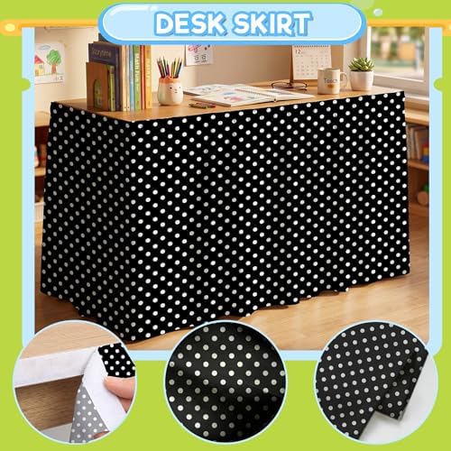 Teacher Desk Skirt for Classroom Ruffle Table Skirt Back to School