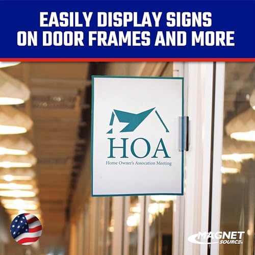 Master Magnetics Magnetic Sign Holder Pack - Magnetic Sign Holders for Door Frames, Metal Shelves, Whiteboards - Powerful Magnet - Retail EZ Grip Holder - 3" L x 1" W x 1.13" H - 5-Pack