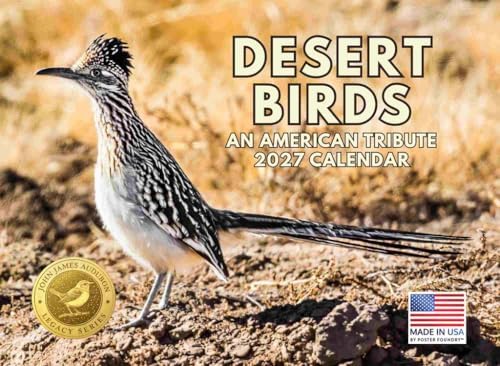JJ Audubon Tribute Desert Birds Calendar 2027 Monthly Wall Calender 12 Month