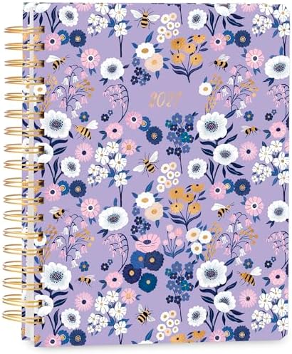 High Note 2027 Planner, 17-Month Weekly & Monthly Hardcover Planner: August 2026 to December 2027, 9" x 10", Garden Bee with Notes, Lists & Reference Pages + Sticker Sheet