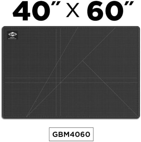 ALVIN GBM Self-Healing Cutting Mat 40 x 60 inch | Double-Sided Green/Black | 5-Layer Gridded Surface for Arts, Crafts and Sewing - Model GBM4060
