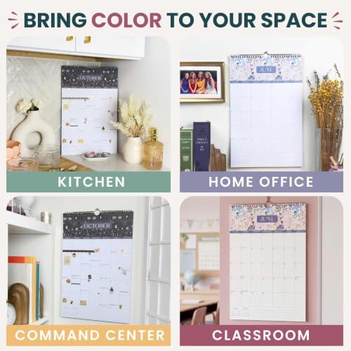 bloom daily planners 2027 Hanging Wall Calendar (January through December 2027) - Large 11” x 17” Monthly Calendar for Home or Office - Seasonal