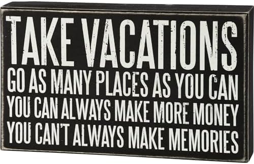 Primitives by Kathy - 27340 Classic Box Sign, 10 x 6-Inches, Take Vacations