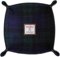 Harris Tweed Wool Valet Tray - Handcrafted Desk Organizer with Brass Snaps,Versatile Storage for Keys, Coin, Jewelry, and More