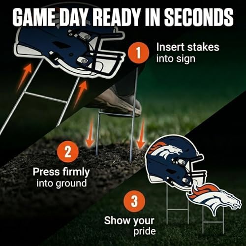 NFL Logo & Helmet 2 Pack Yard Sign Set