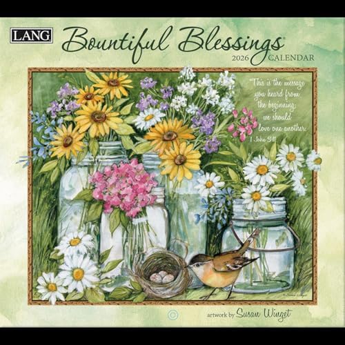 LANG BOUTIFUL BLESSINGS 2026 Wall Calendar - Made in USA